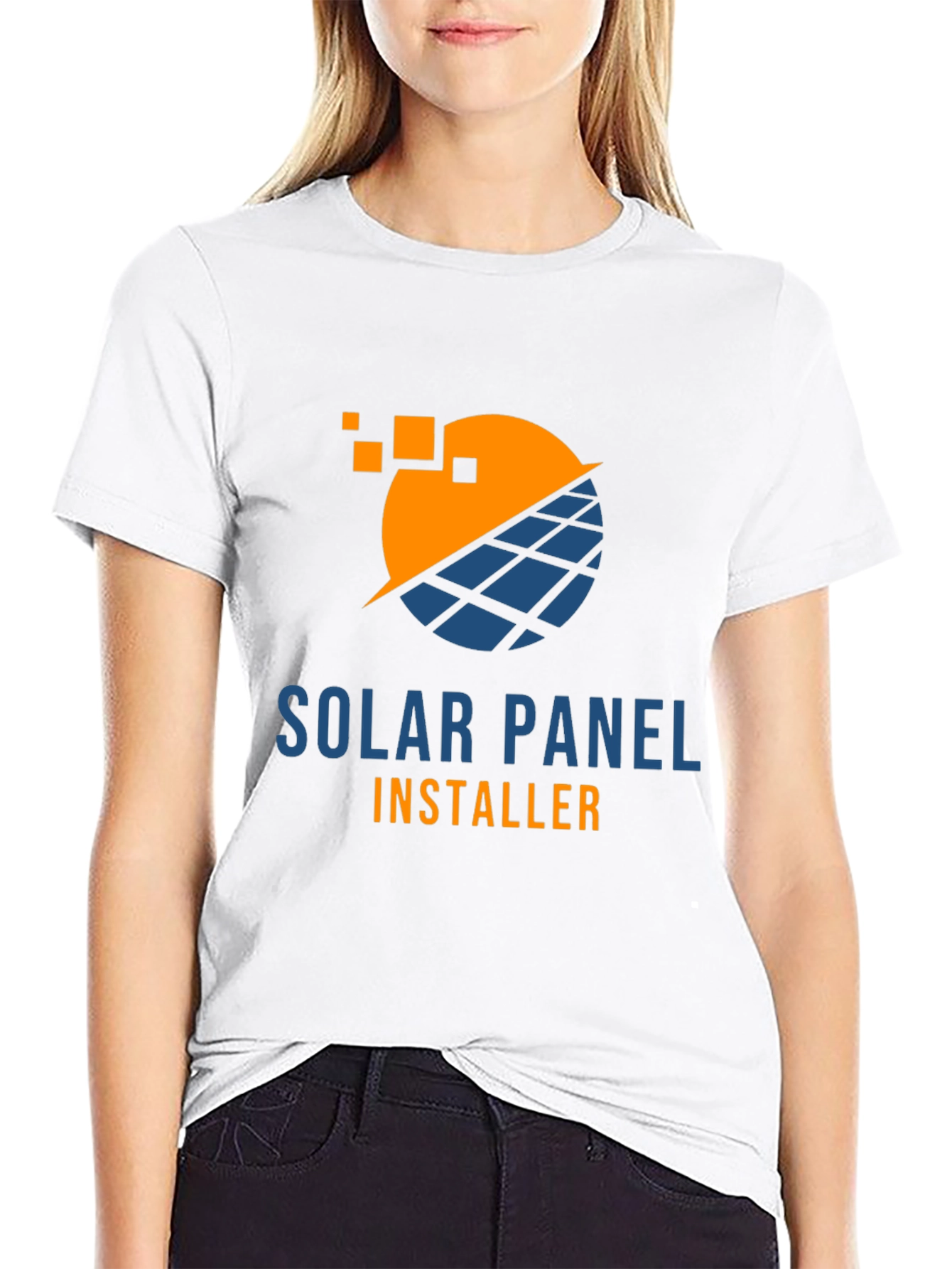 Solar Panel Installer Graphic Tee - Modern Design