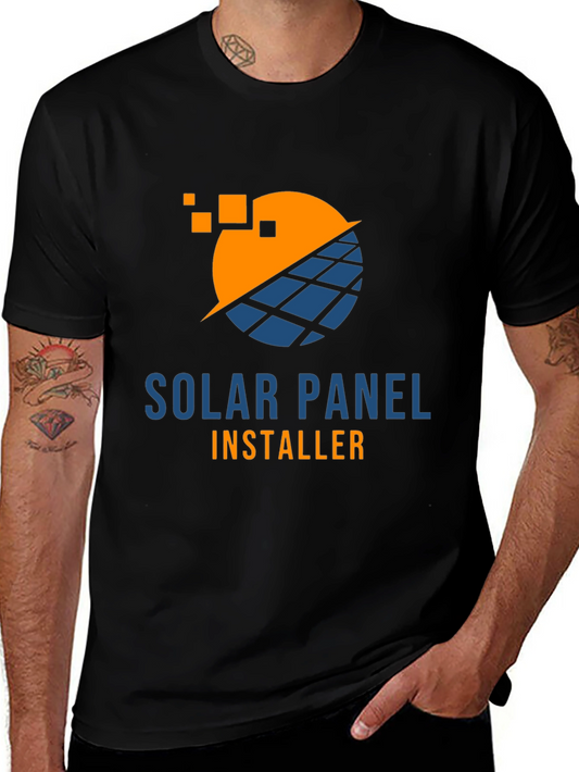 Solar Panel Installer Graphic Tee - Modern Design
