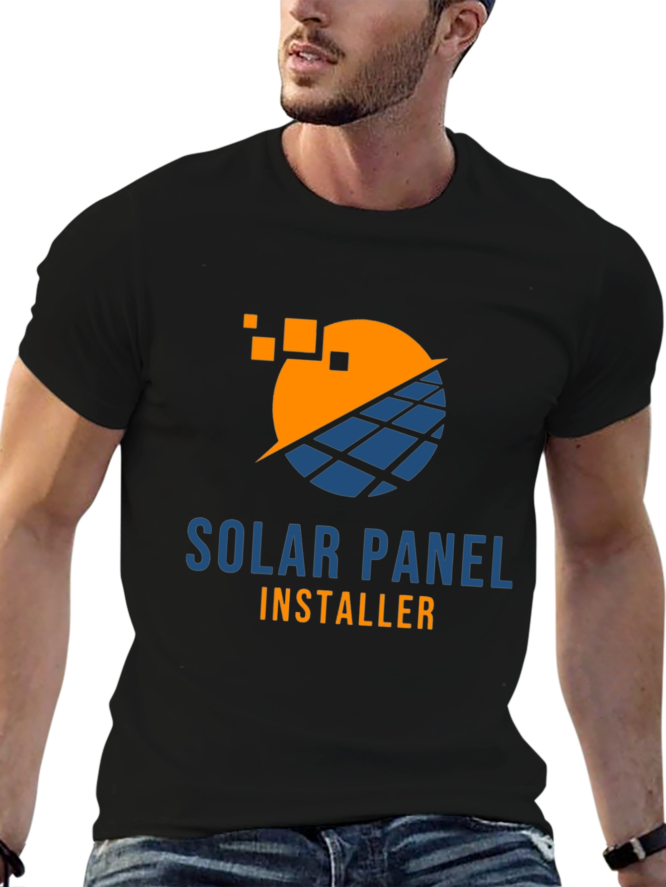 Solar Panel Installer Graphic Tee - Modern Design