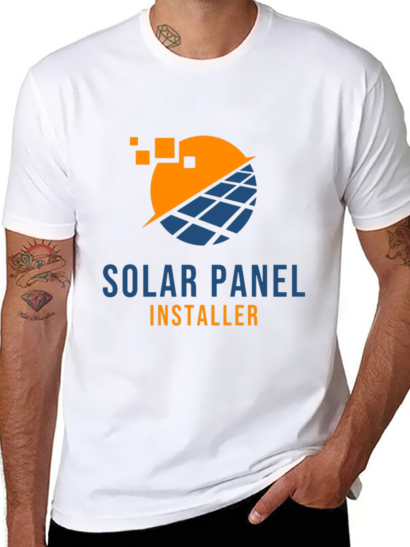 Solar Panel Installer Graphic Tee - Modern Design
