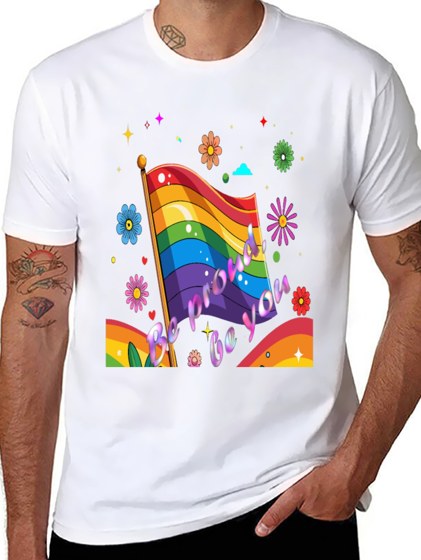 Pride Flag T-Shirt - Be Proud Be You!