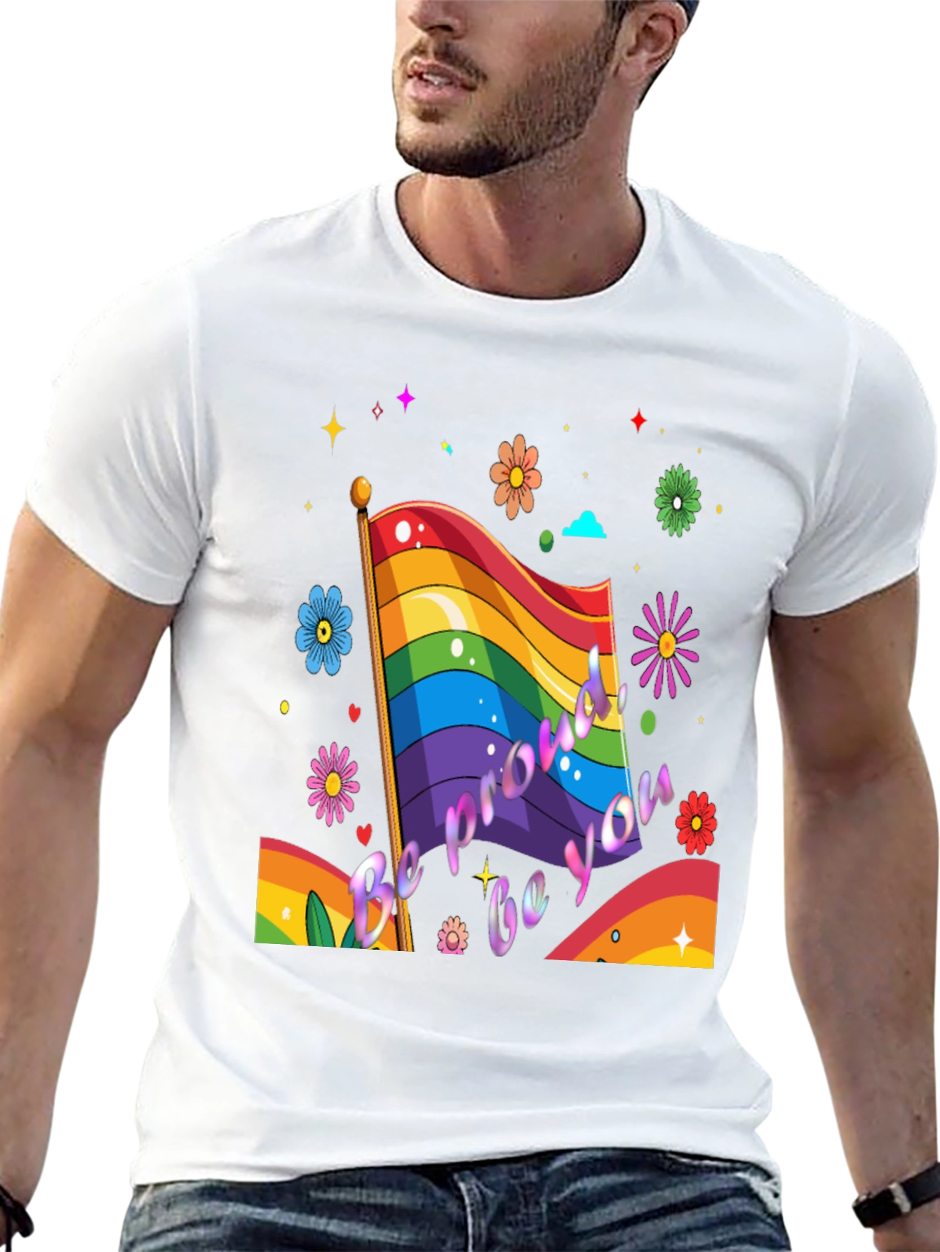 Pride Flag T-Shirt - Be Proud Be You!