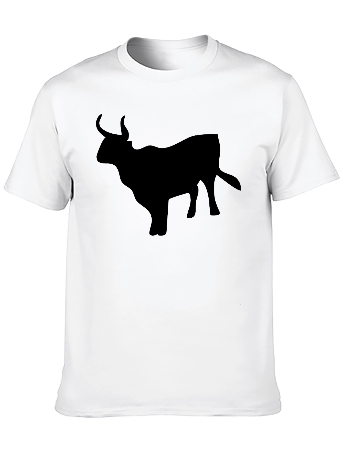 Mens Black Bull Silhouette T-Shirt