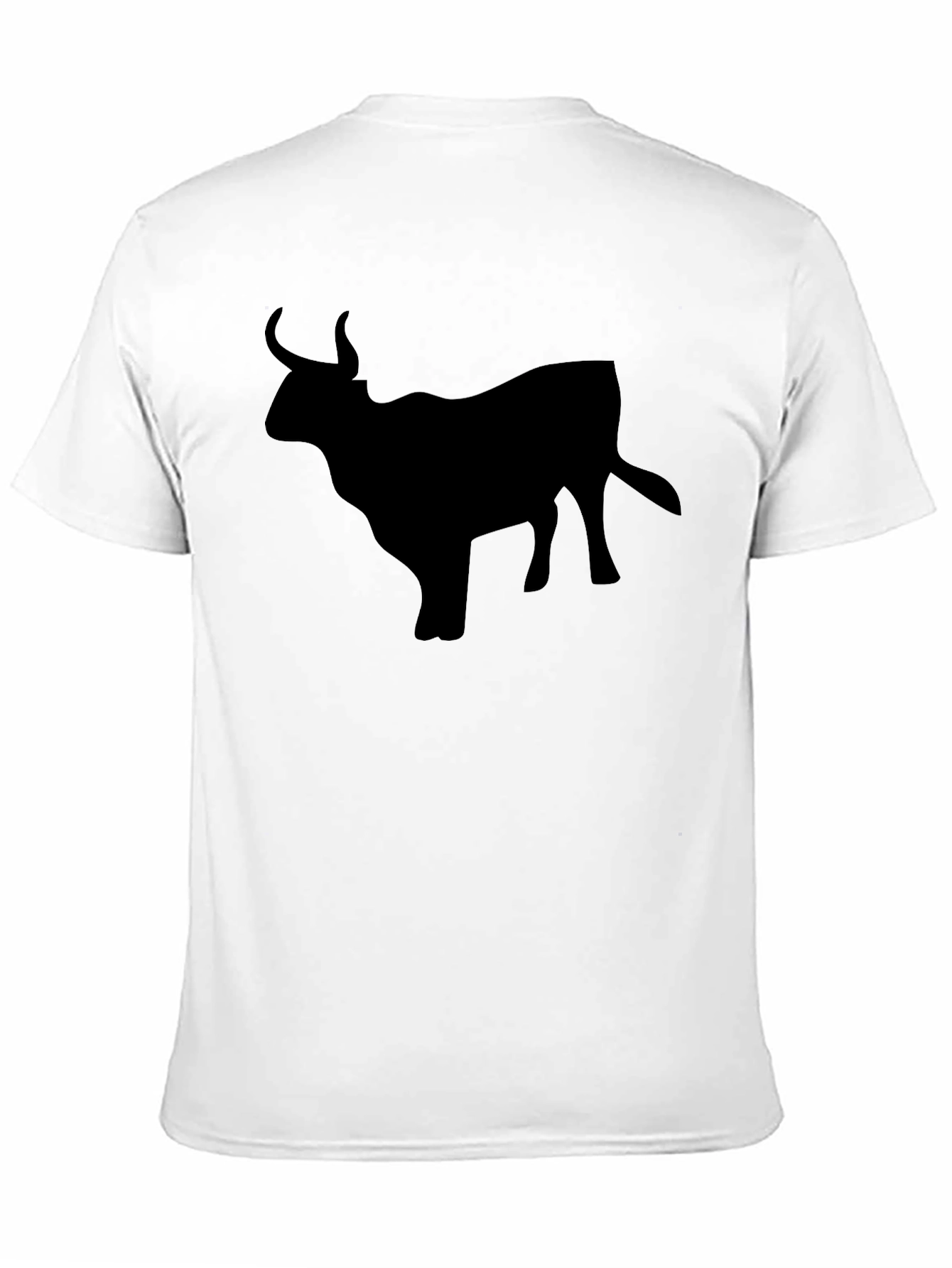 Mens Black Bull Silhouette T-Shirt