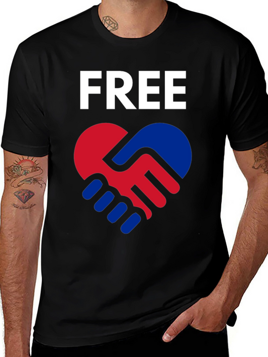 Free Heart Hands T-Shirt - Black