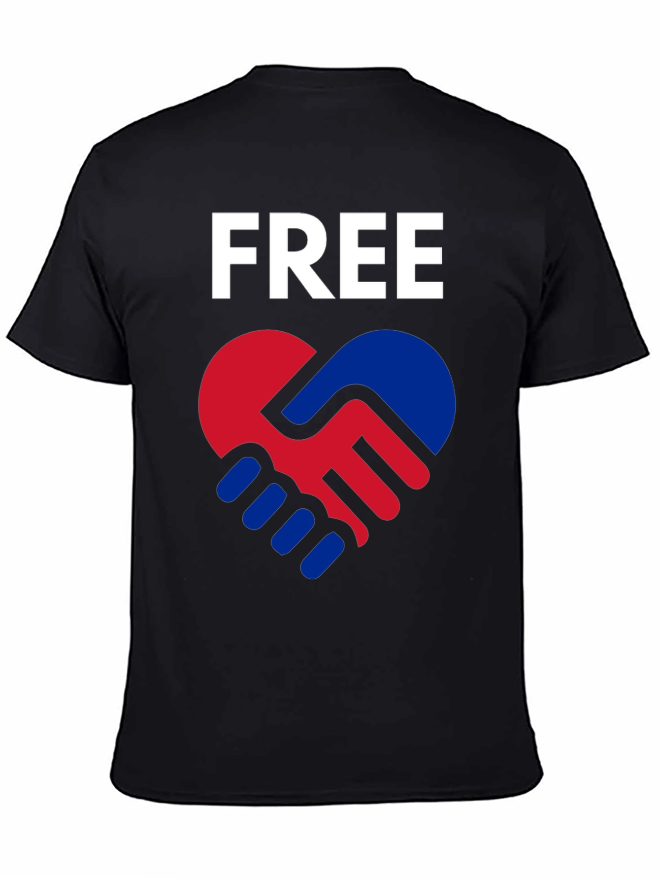 Free Heart Hands T-Shirt - Black