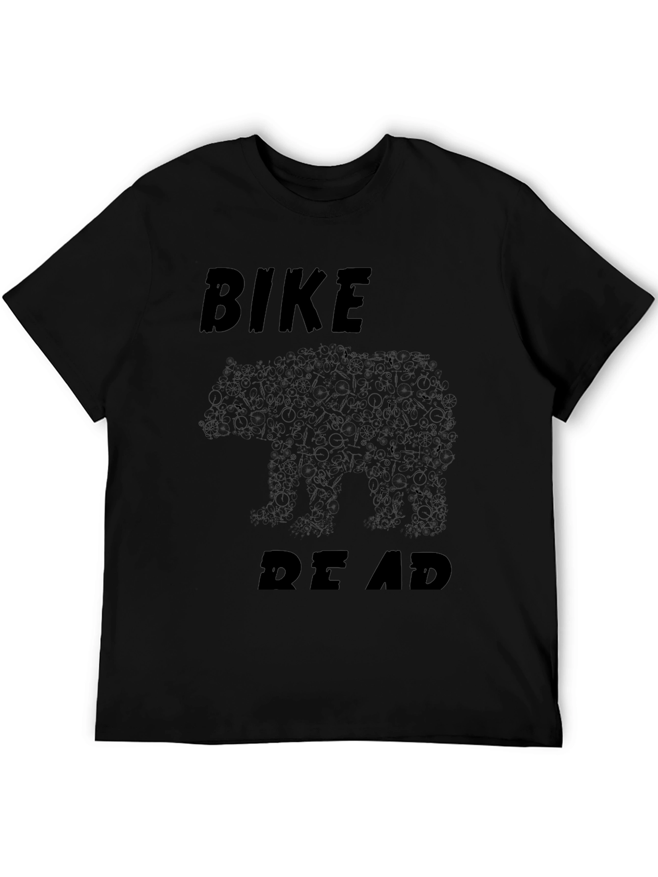 Bike Dead Bear Graphic Tee - Black