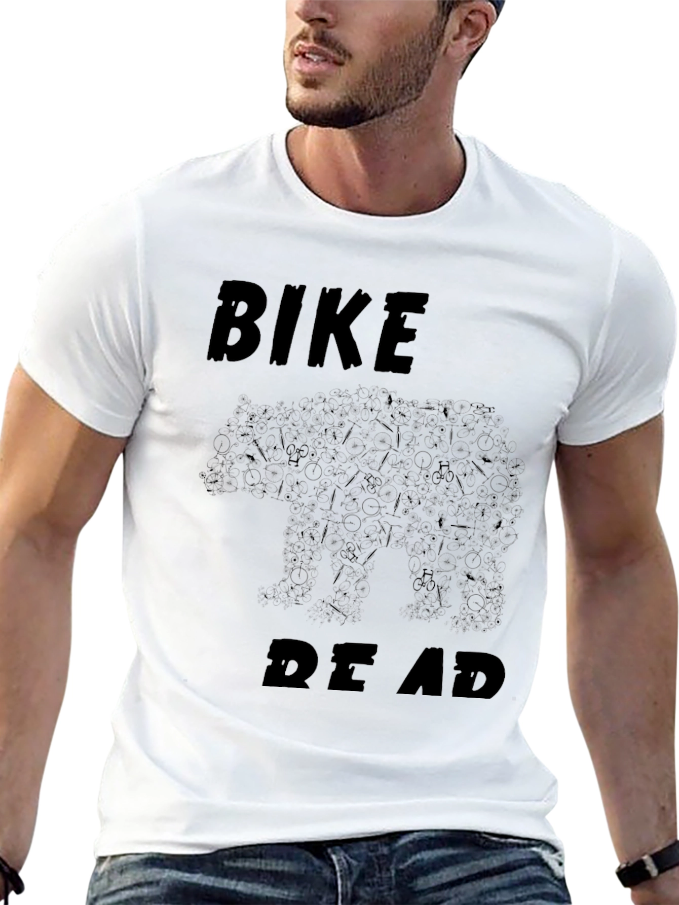 Bike Dead Bear Graphic Tee - Black