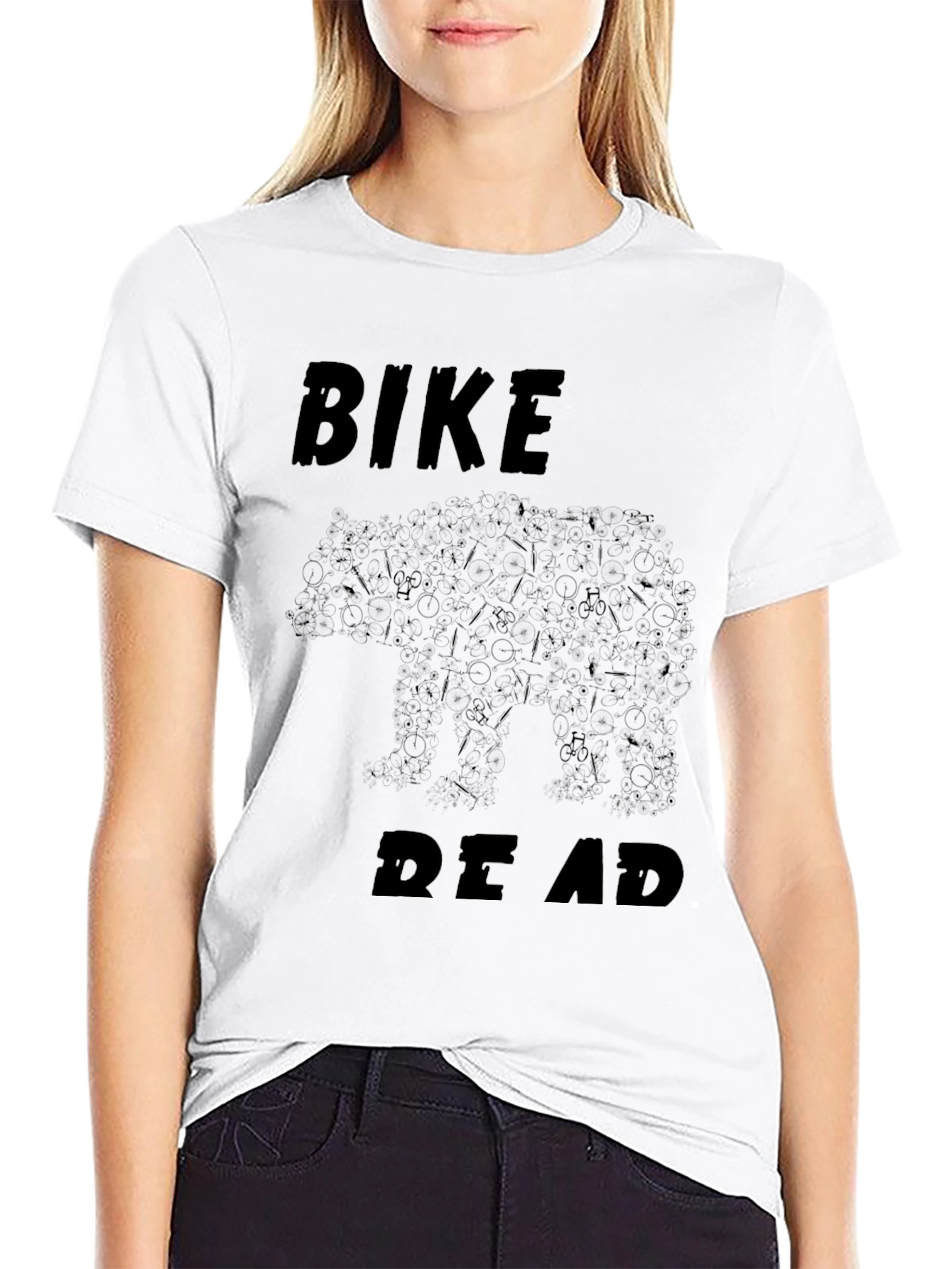 Bike Dead Bear Graphic Tee - Black