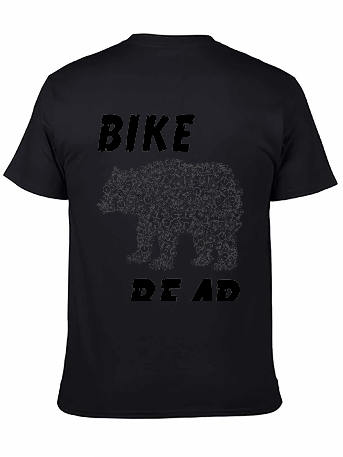 Bike Dead Bear Graphic Tee - Black
