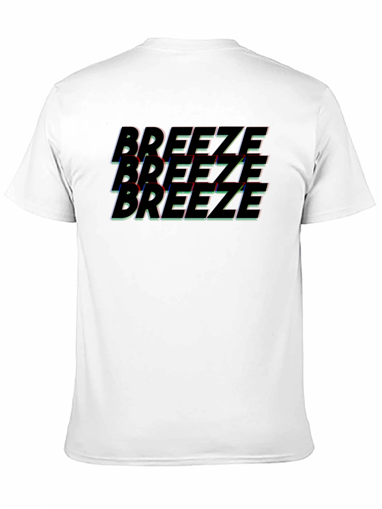 Breeze Graphic Tee - Black Cotton Comfort