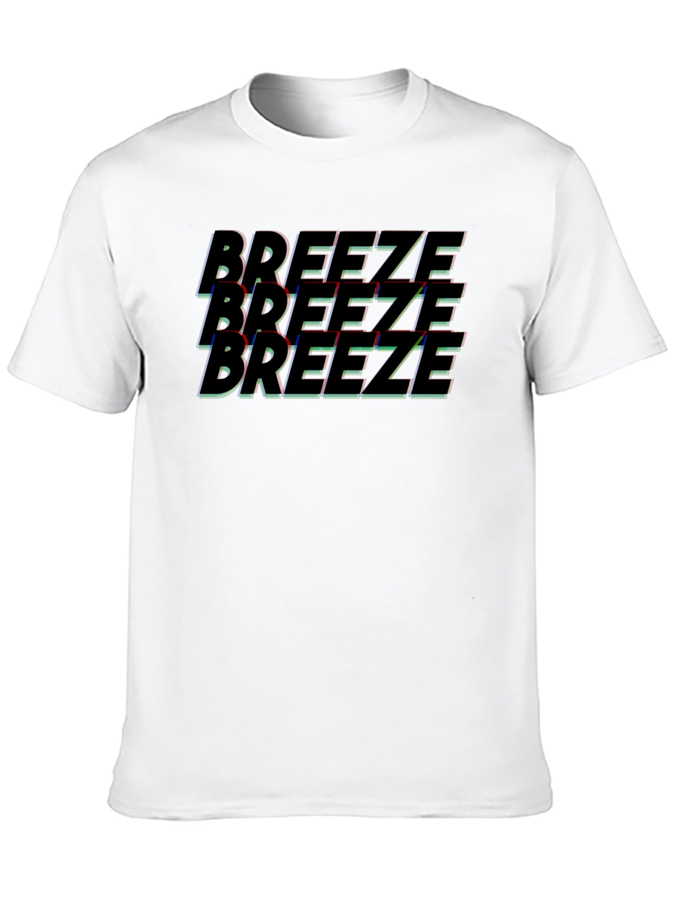 Breeze Graphic Tee - Black Cotton Comfort