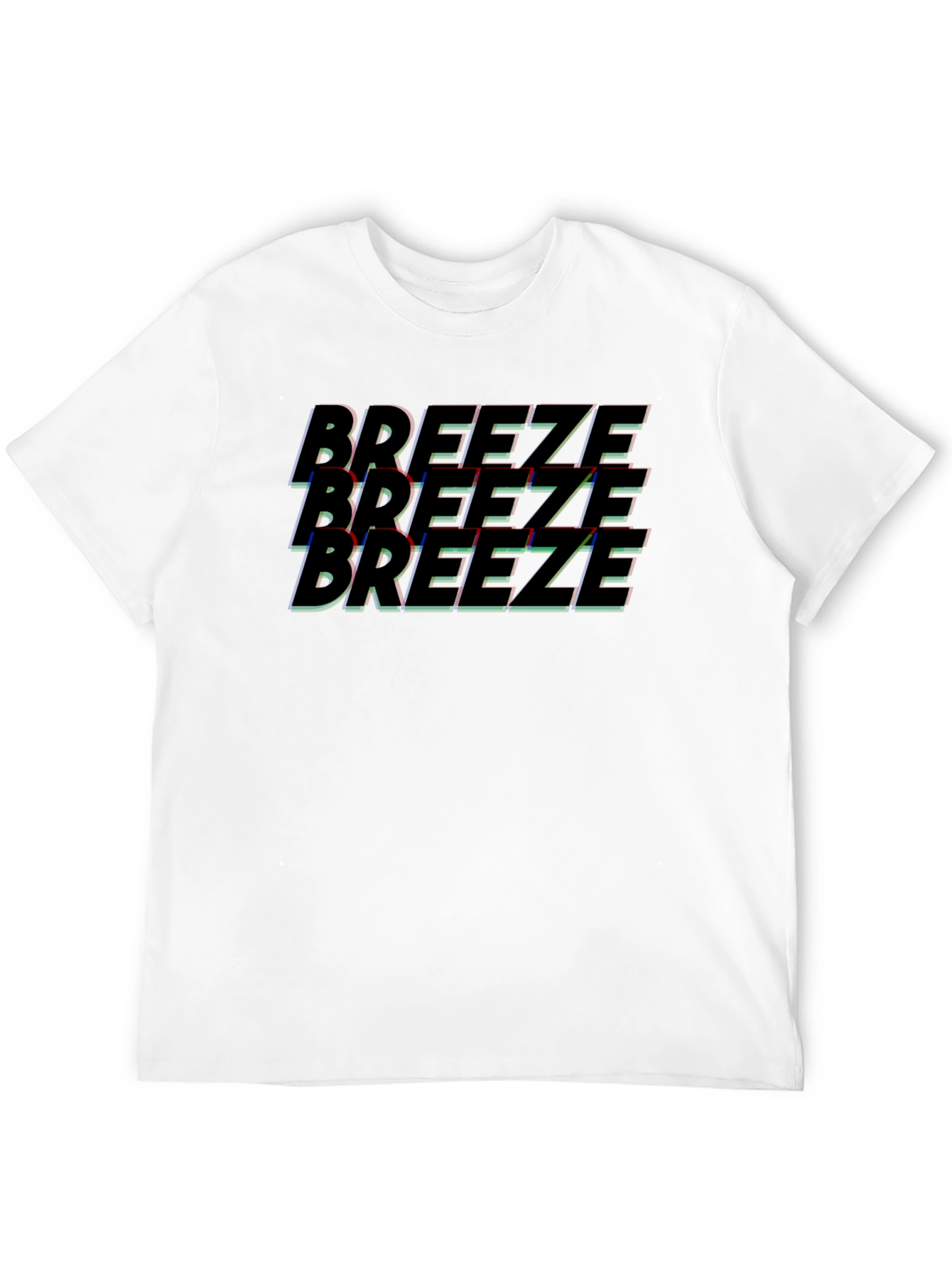 Breeze Graphic Tee - Black Cotton Comfort