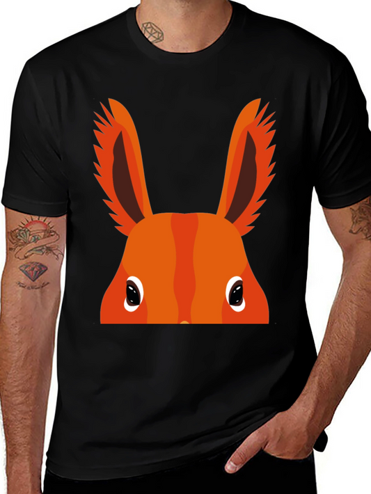 Orange Bunny Peek-a-Boo Graphic T-Shirt