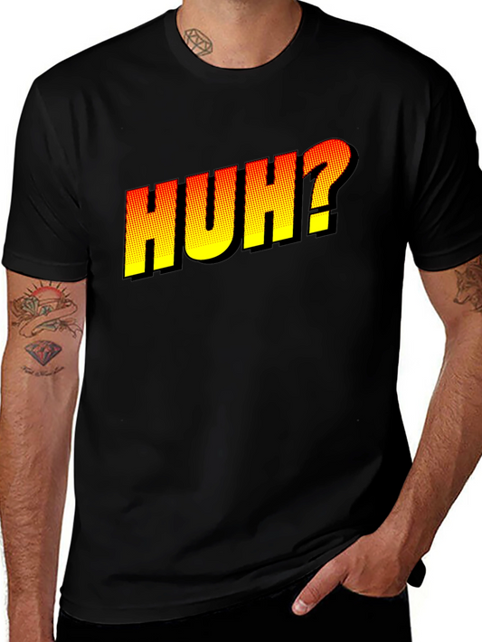 Huh? Graphic Novelty T-Shirt - Black