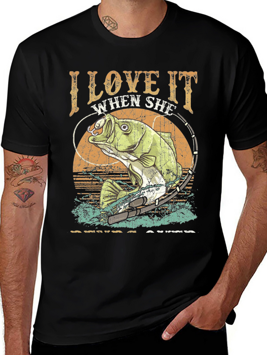 I Love It When She Swallows T-Shirt - Bass Fishing