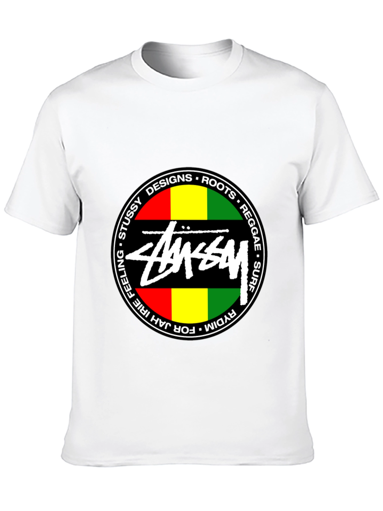 Stussy Reggae Roots Black Graphic T-Shirt