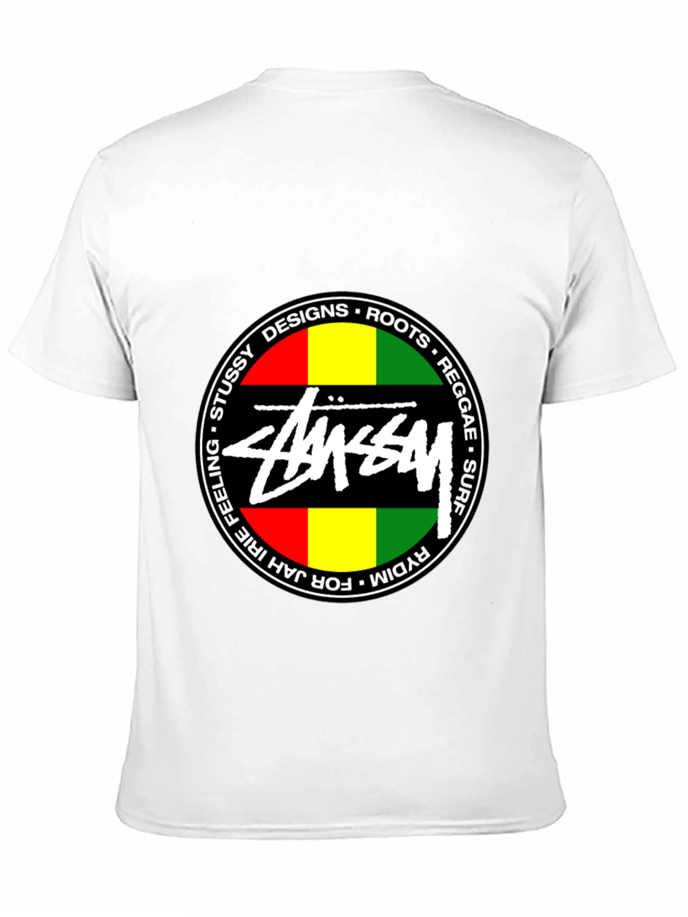 Stussy Reggae Roots Black Graphic T-Shirt