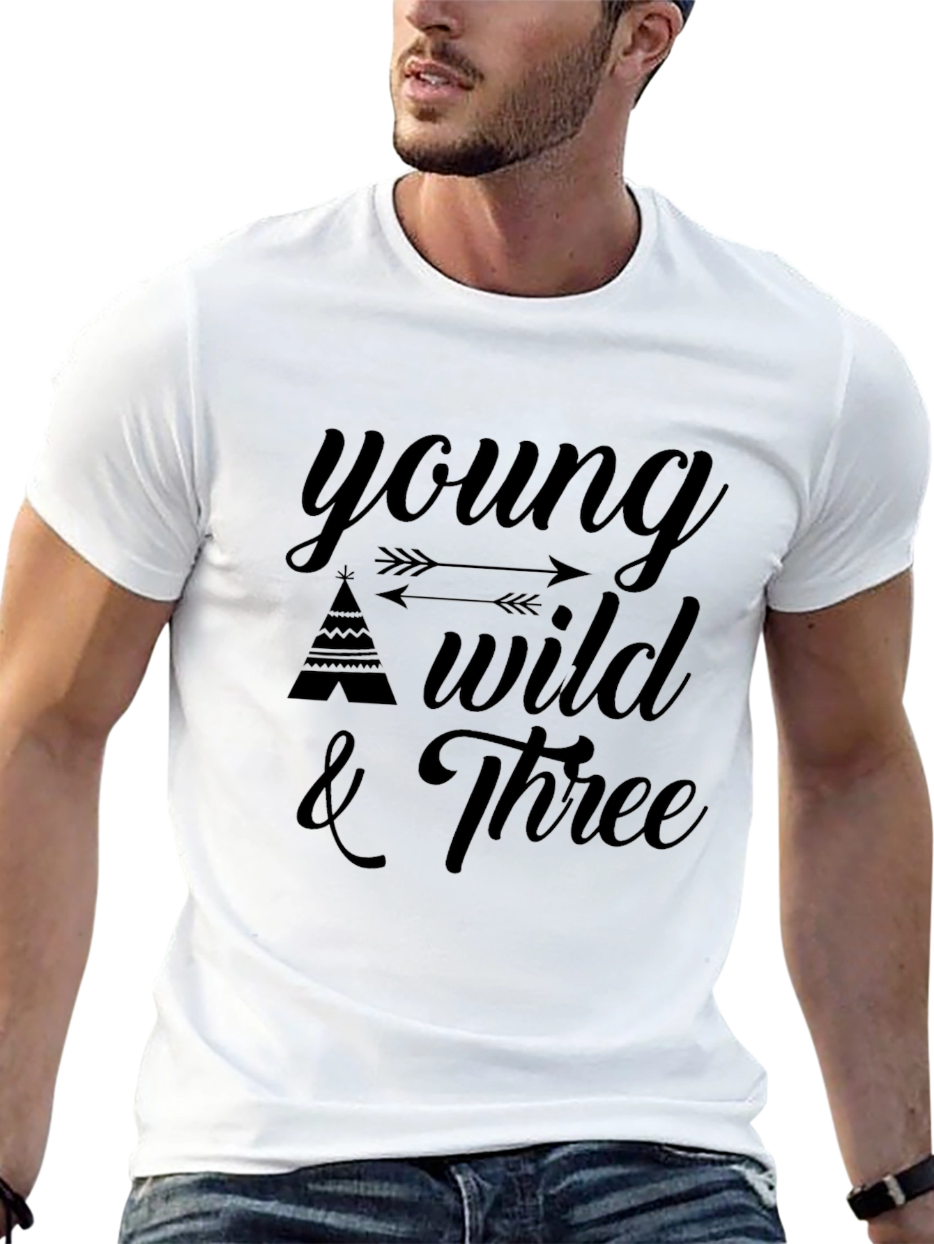 Young Wild & Three Graphic T-Shirt