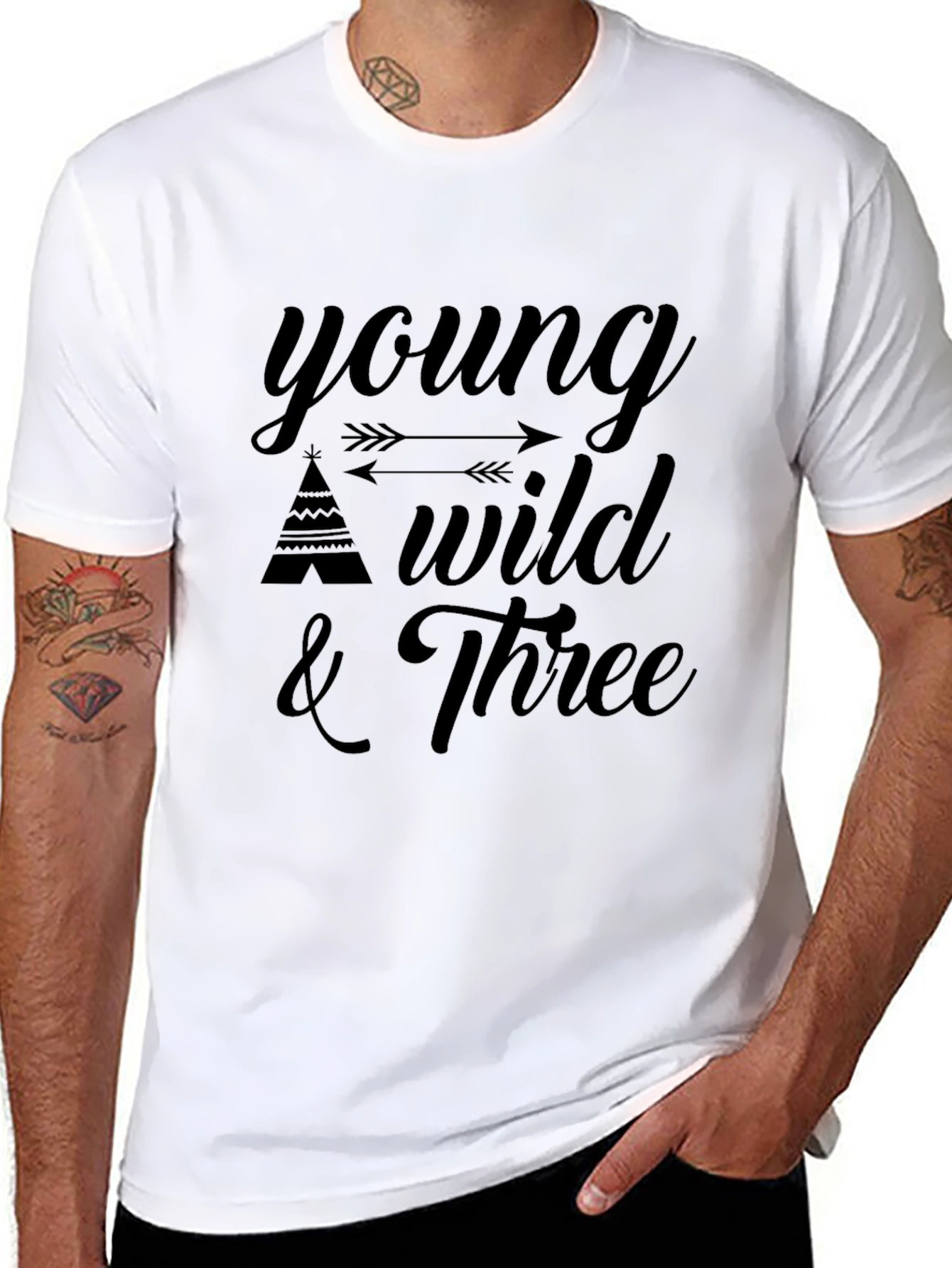 Young Wild & Three Graphic T-Shirt