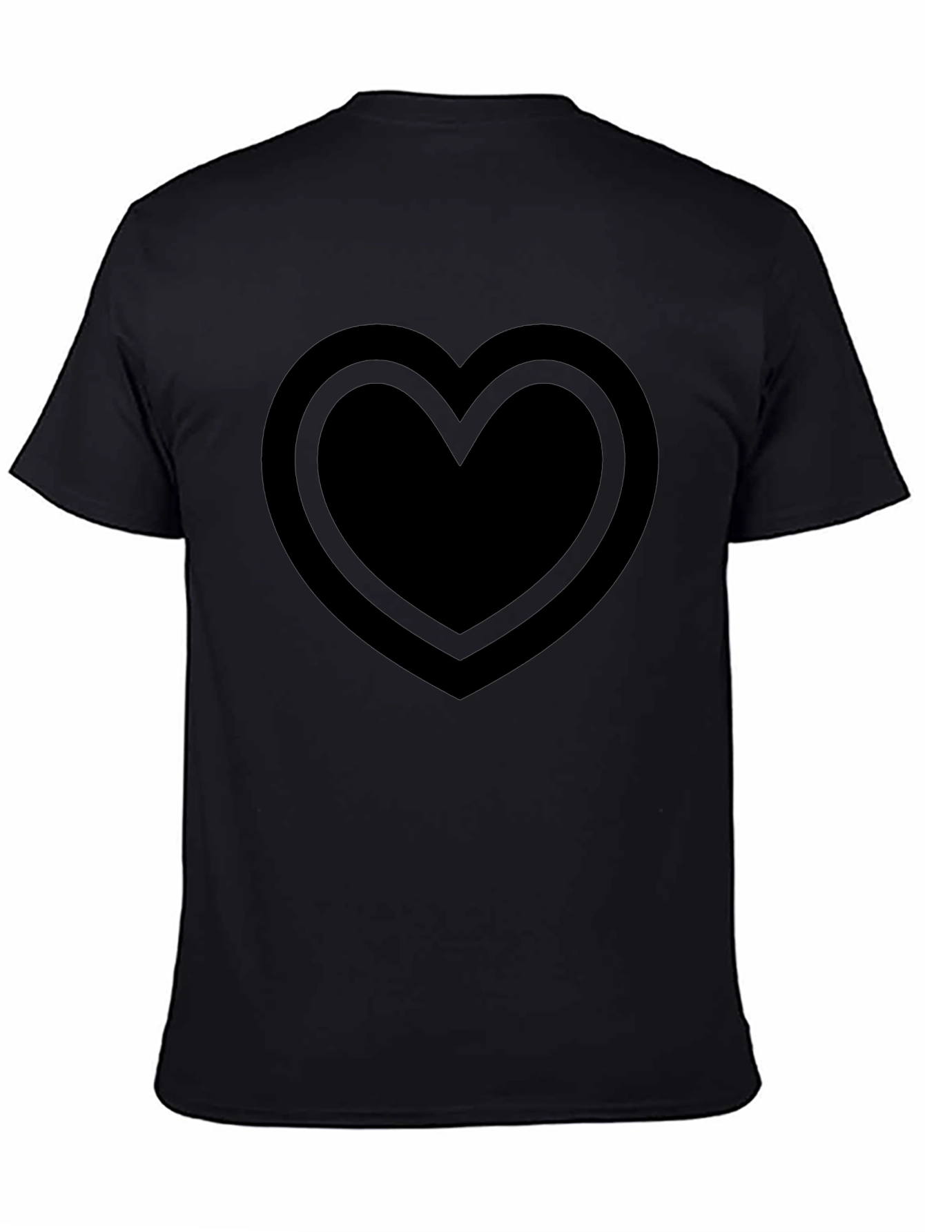 Black Heart Graphic Tee - Casual Style