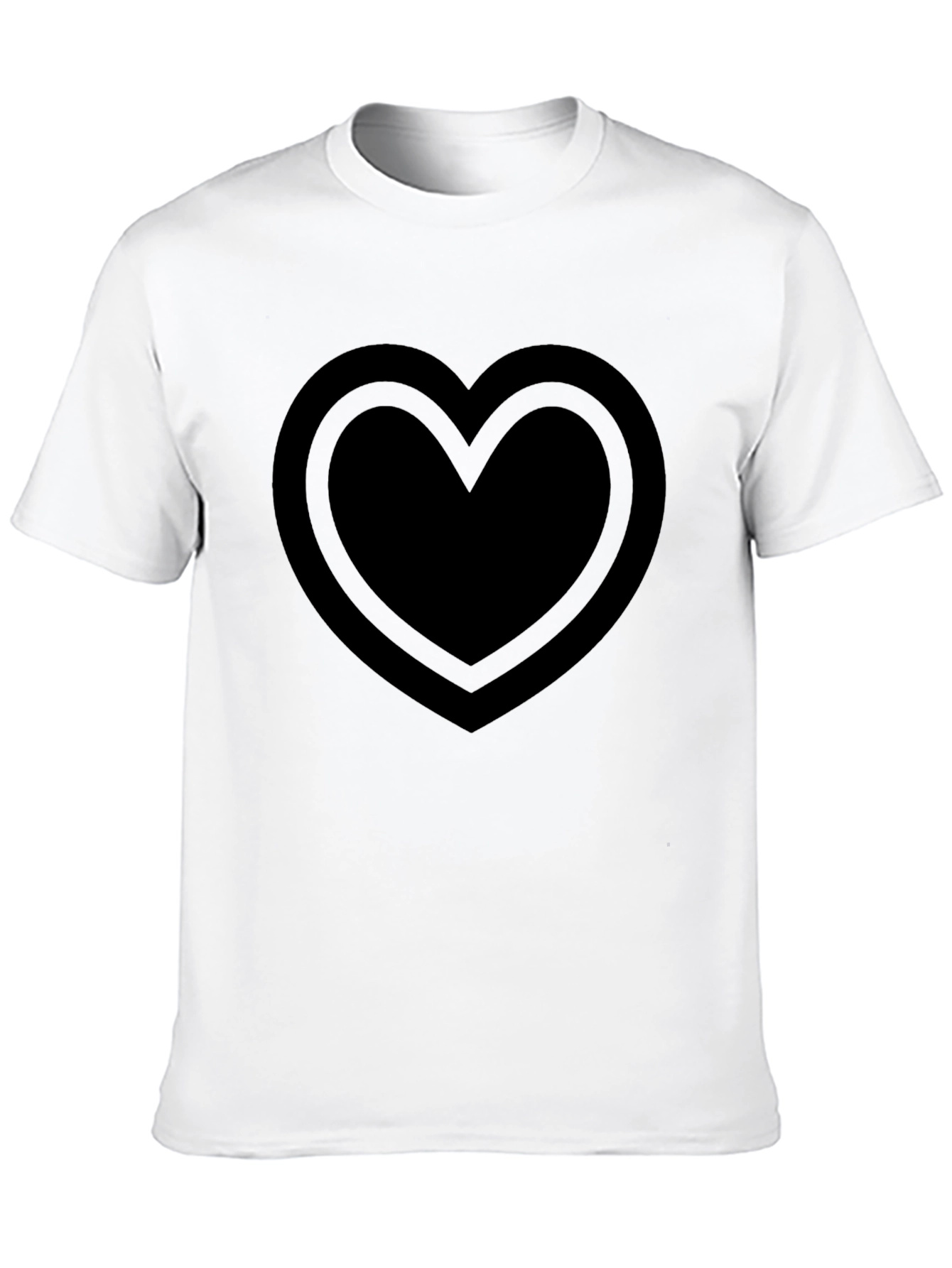 Black Heart Graphic Tee - Casual Style