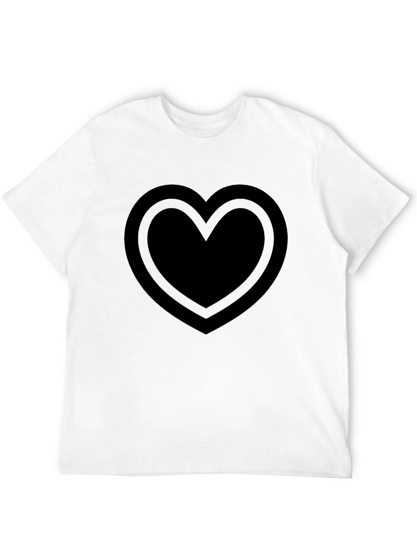 Black Heart Graphic Tee - Casual Style