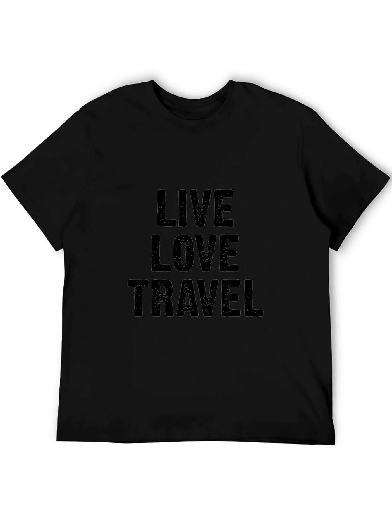 Live Love Travel Black Graphic Tee