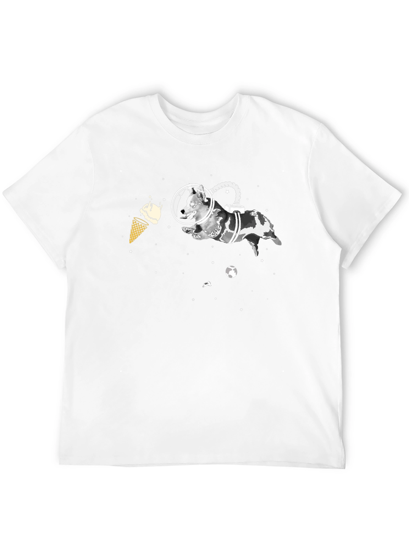 Space Dog Black T-Shirt
