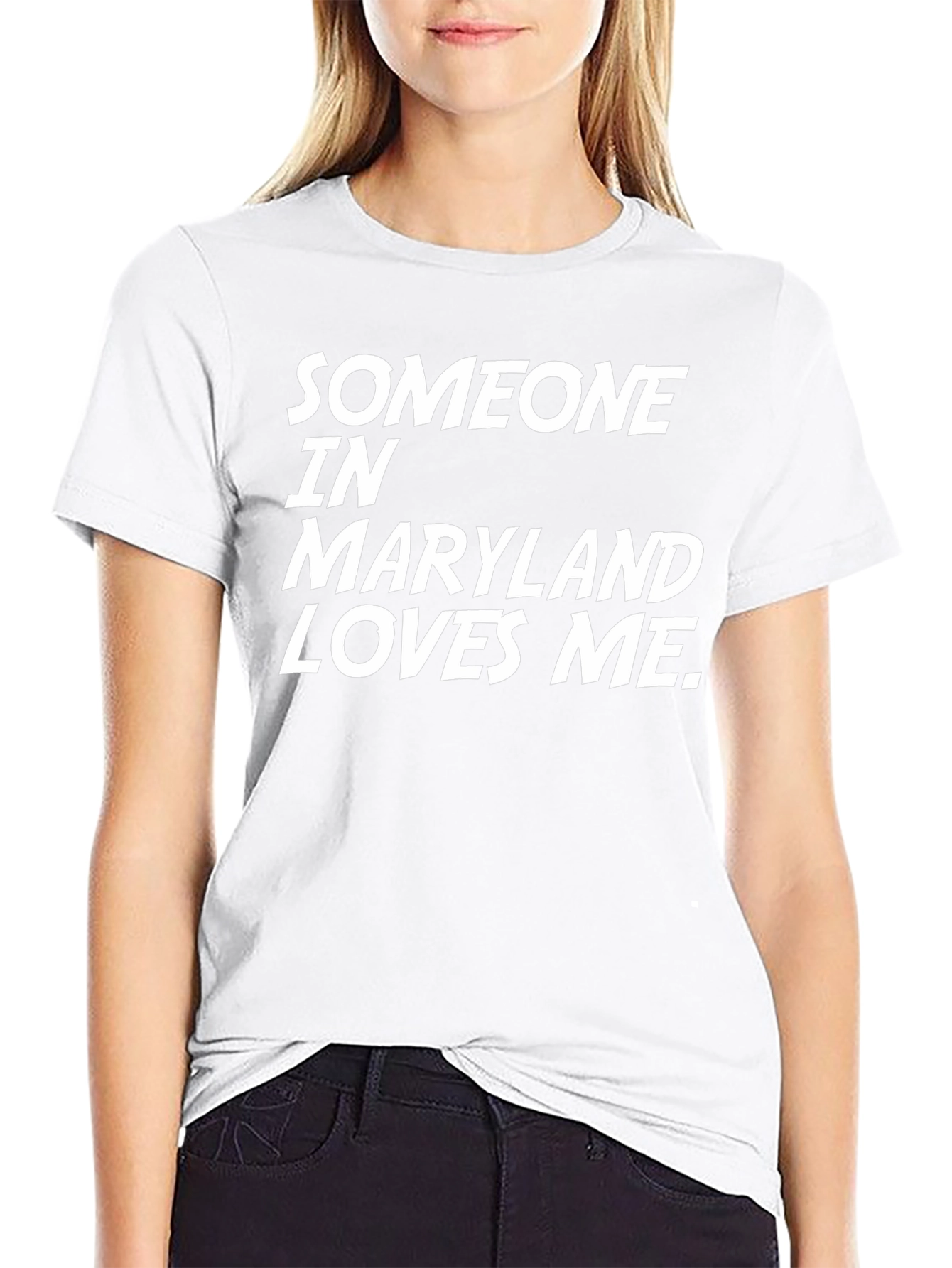 Someone In Maryland Loves Me Black Graphic Tee