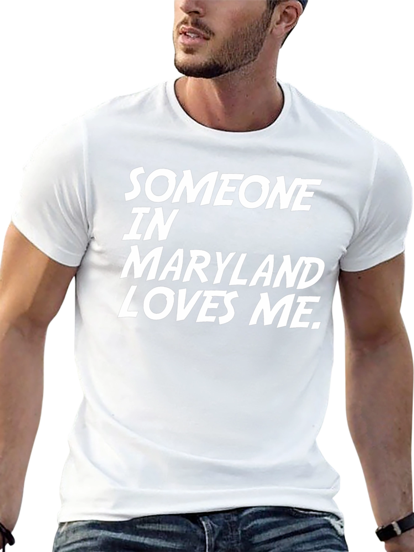Someone In Maryland Loves Me Black Graphic Tee
