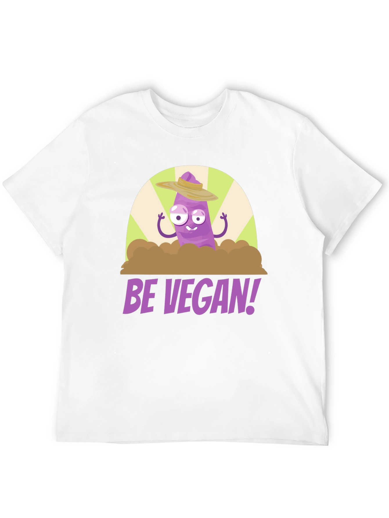 Be Vegan! Funny Purple Vegetable T-Shirt