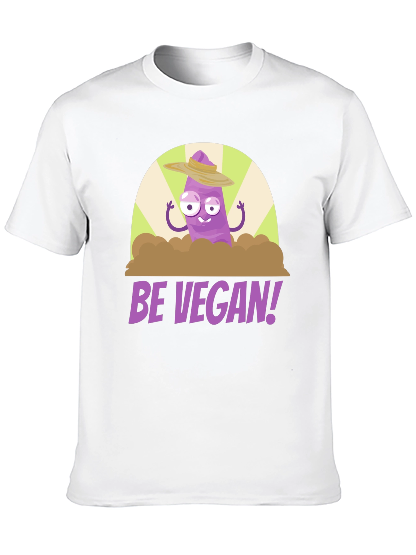 Be Vegan! Funny Purple Vegetable T-Shirt