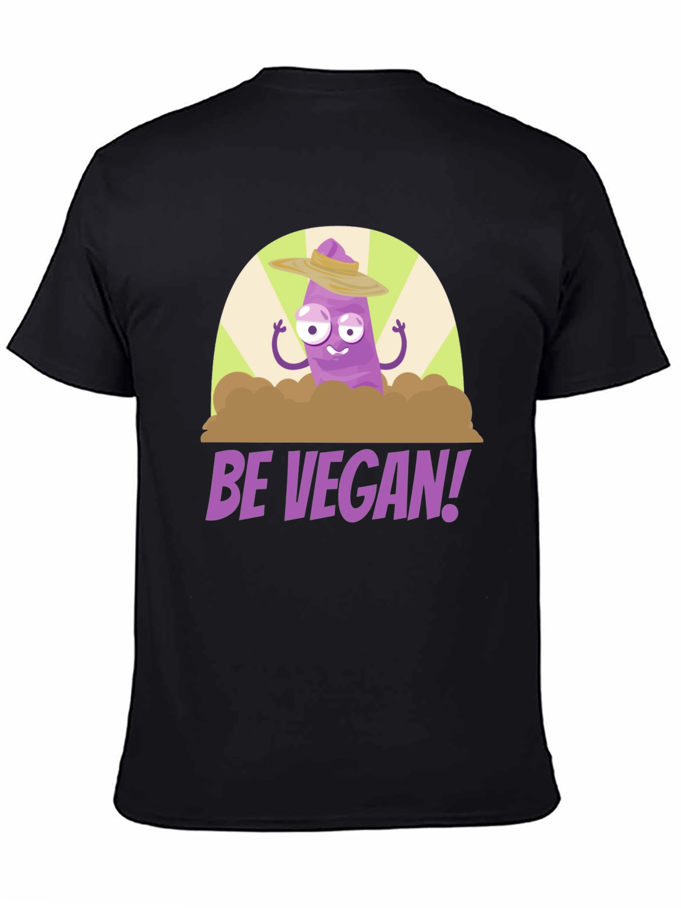 Be Vegan! Funny Purple Vegetable T-Shirt