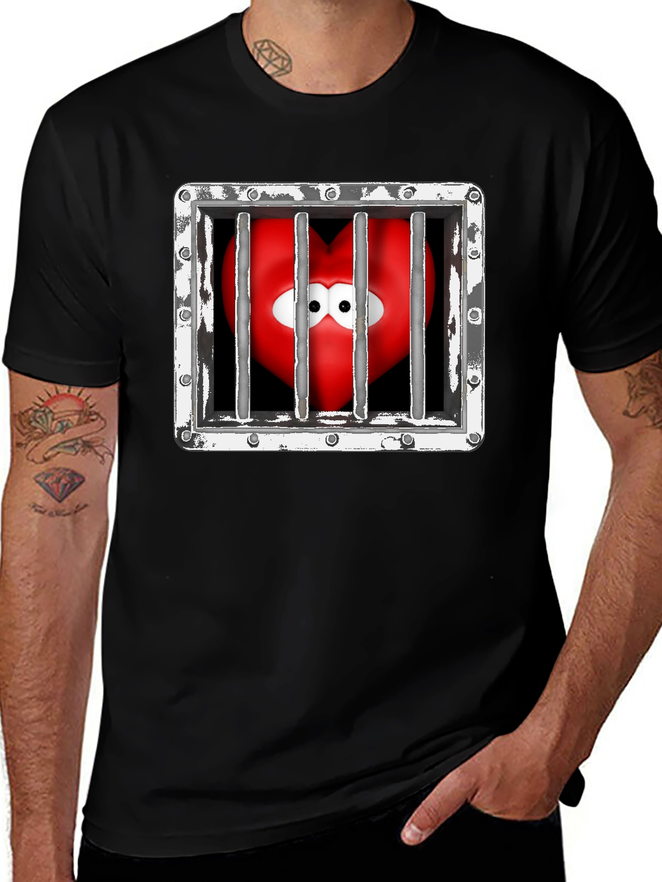 Heart in Jail Graphic Tee