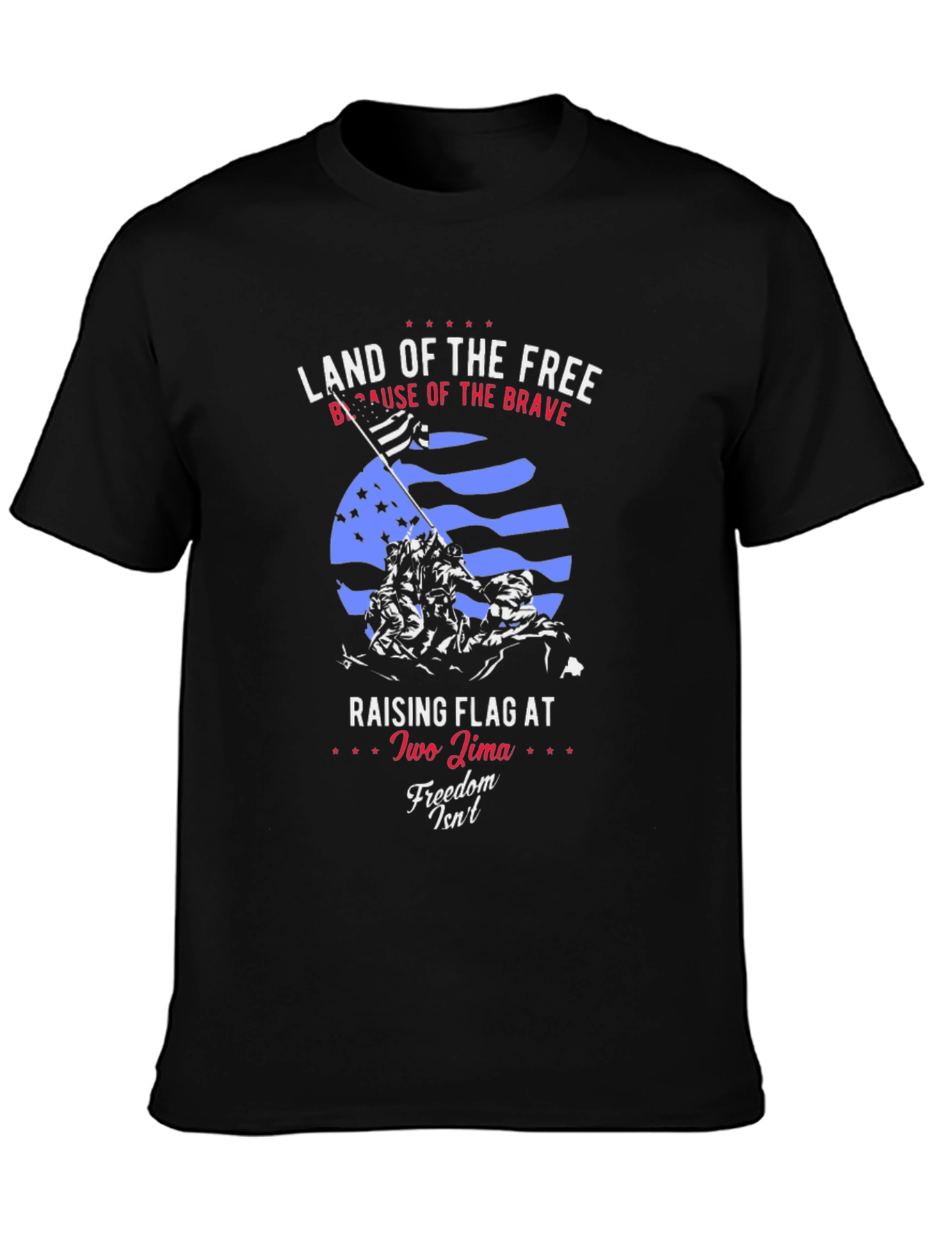 Land of the Free Patriotic Graphic T-Shirt