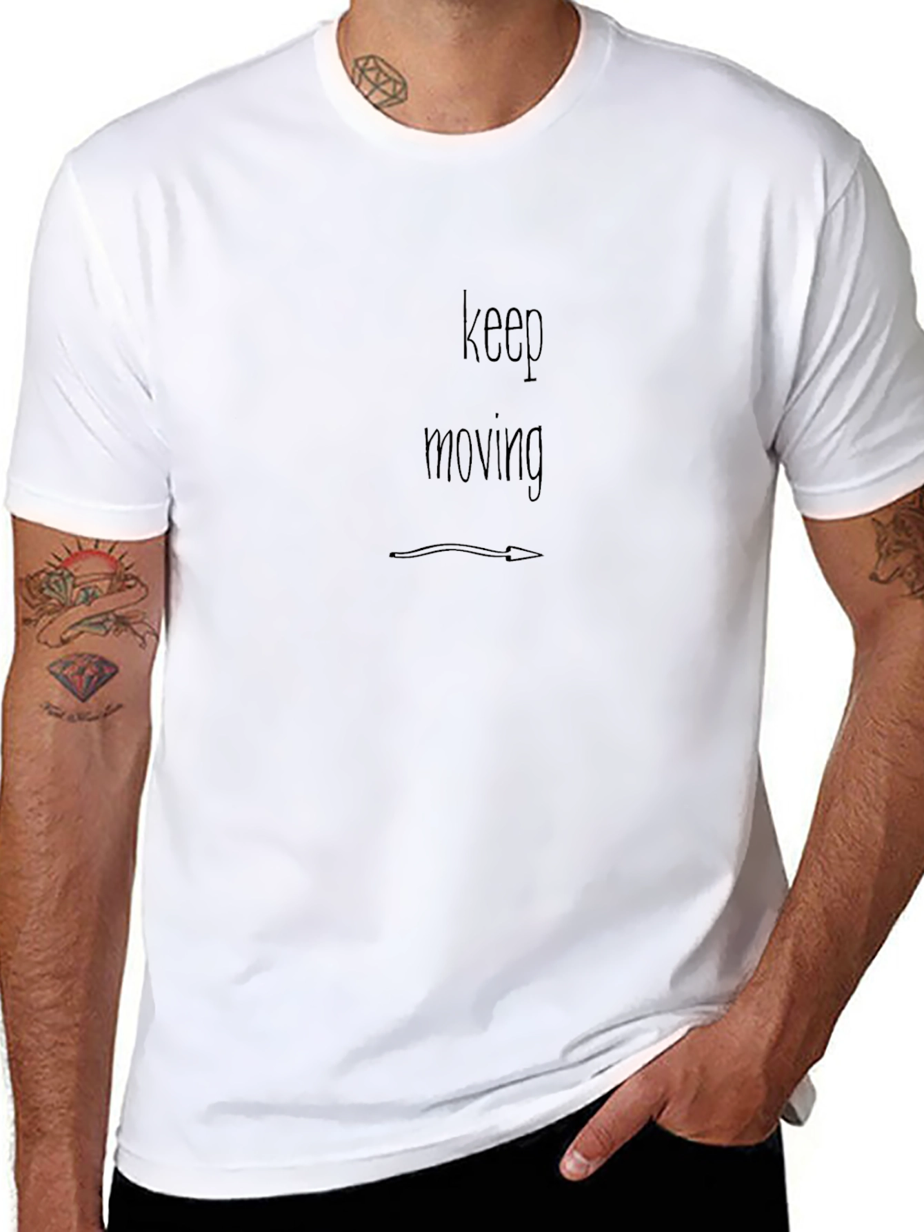 Keep Moving Graphic Tee - Motivational Shirt