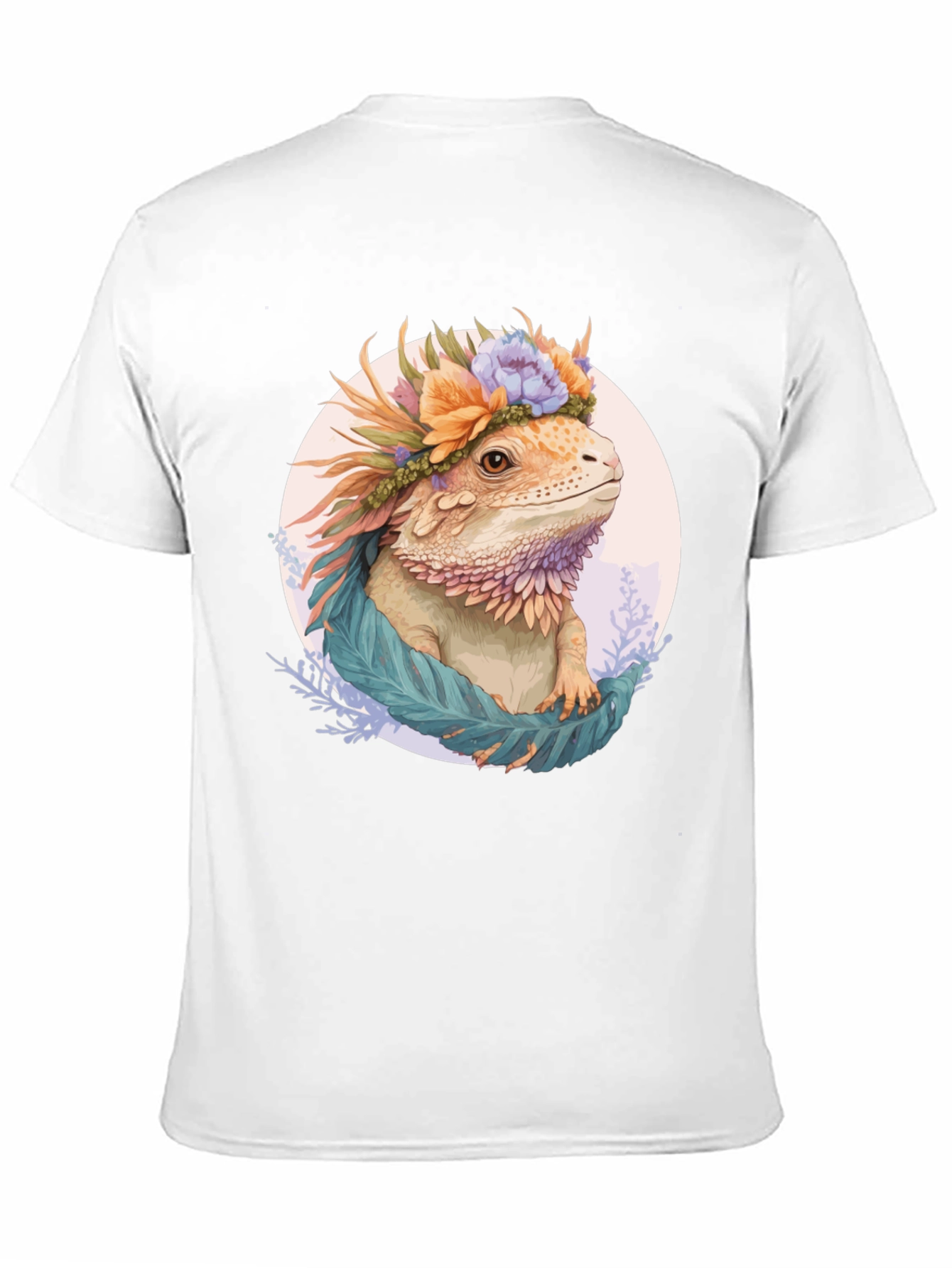 Bearded Dragon Floral Crown Graphic Tee