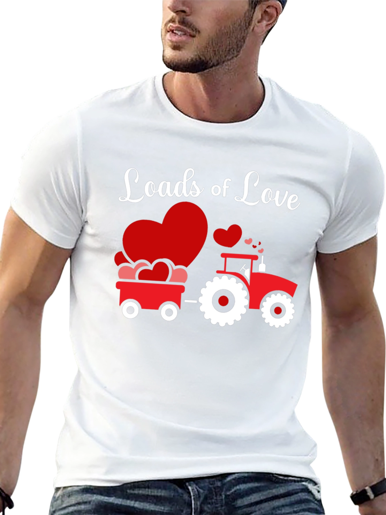 Loads of Love Tractor Valentines Day T-Shirt