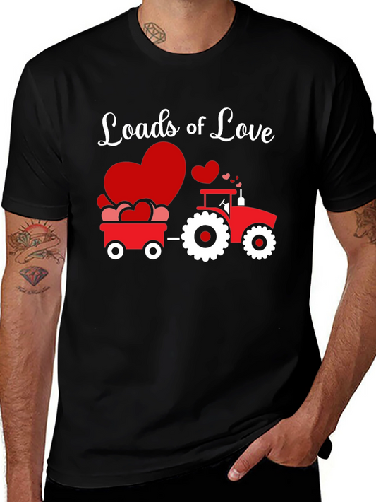Loads of Love Tractor Valentines Day T-Shirt