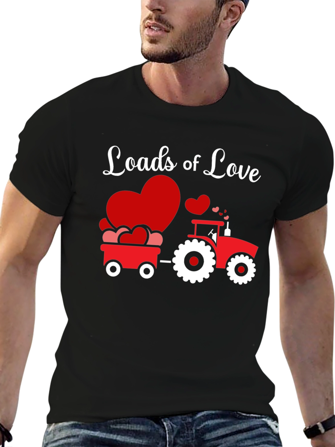 Loads of Love Tractor Valentines Day T-Shirt