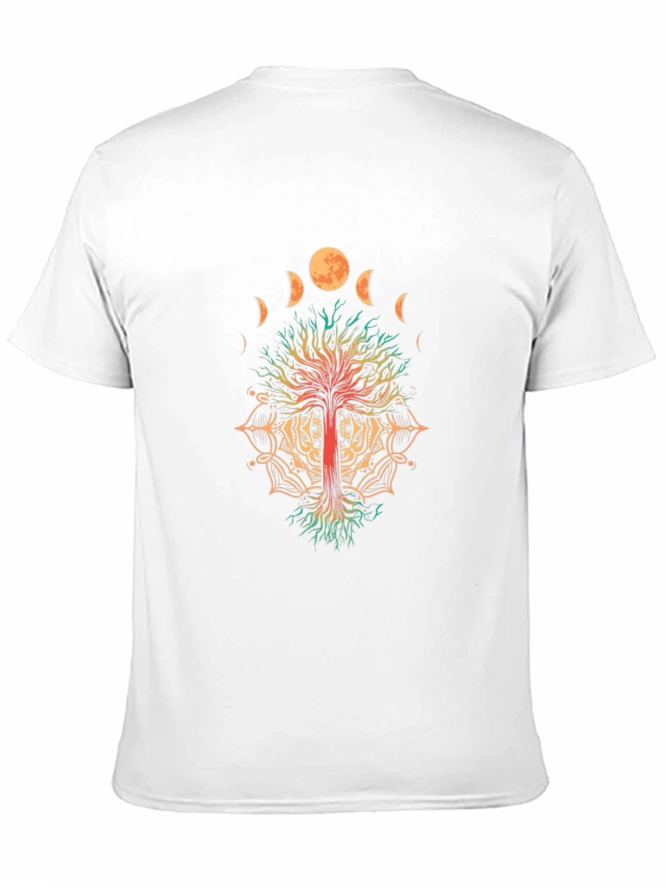 Moon Phase Tree Black T-Shirt