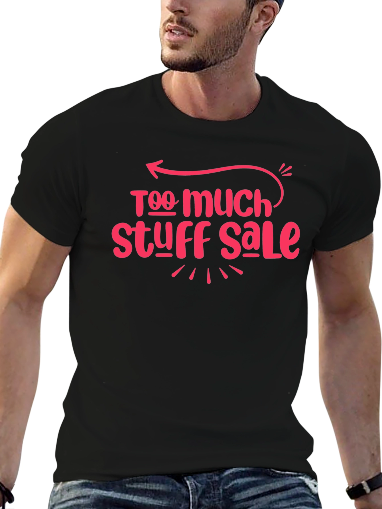 Too Much Stuff Sale Tee - Black