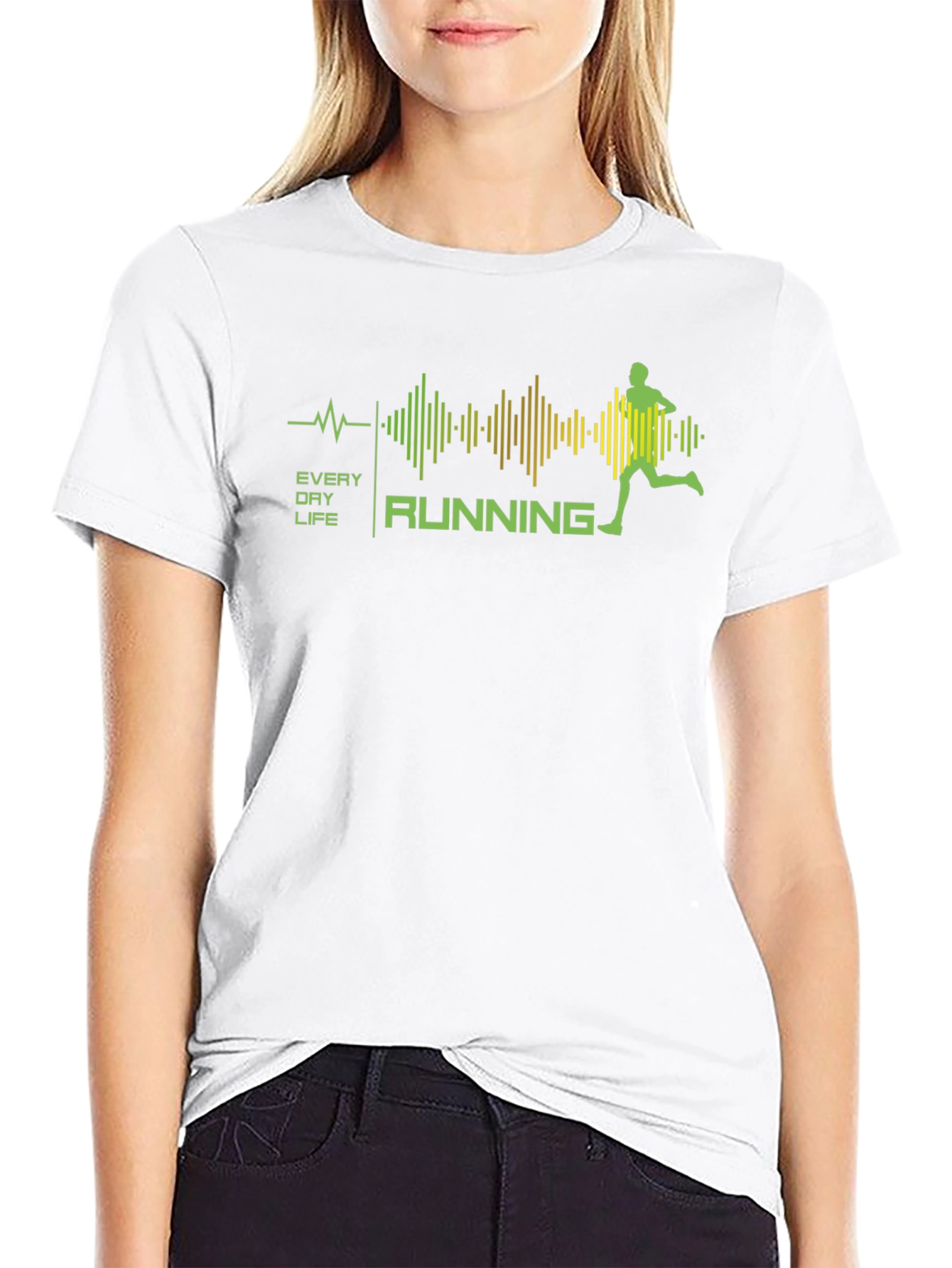 Everyday Running T-Shirt - Black Graphic Tee