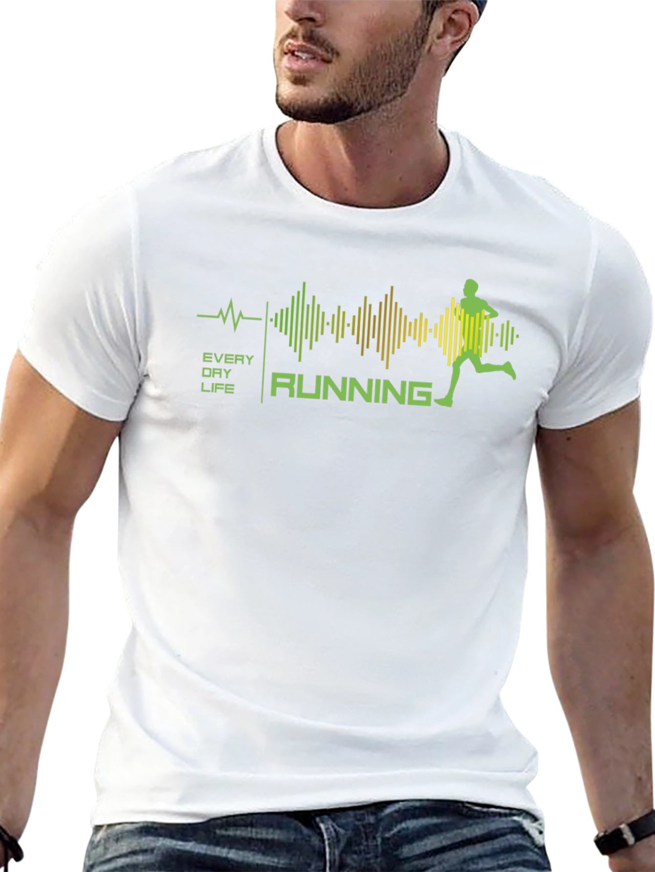 Everyday Running T-Shirt - Black Graphic Tee