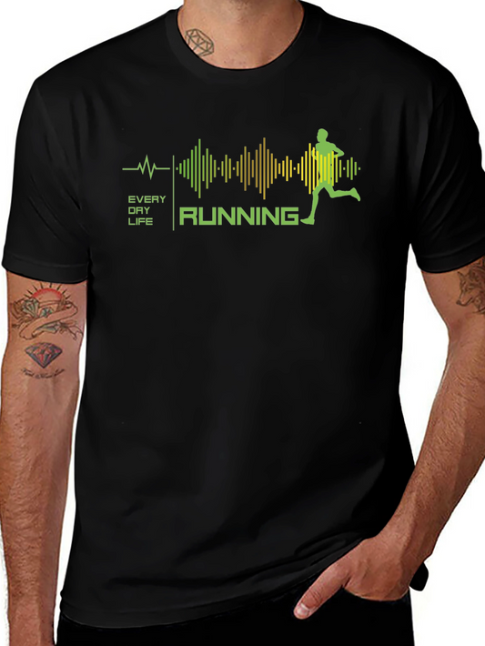 Everyday Running T-Shirt - Black Graphic Tee