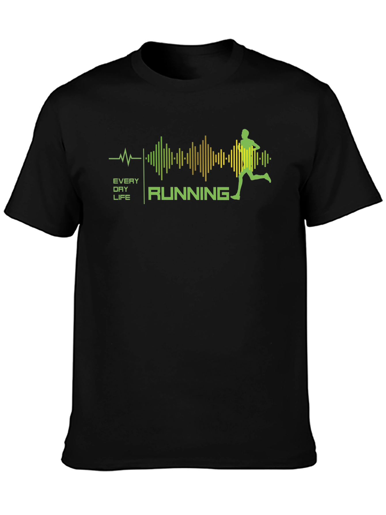 Everyday Running T-Shirt - Black Graphic Tee