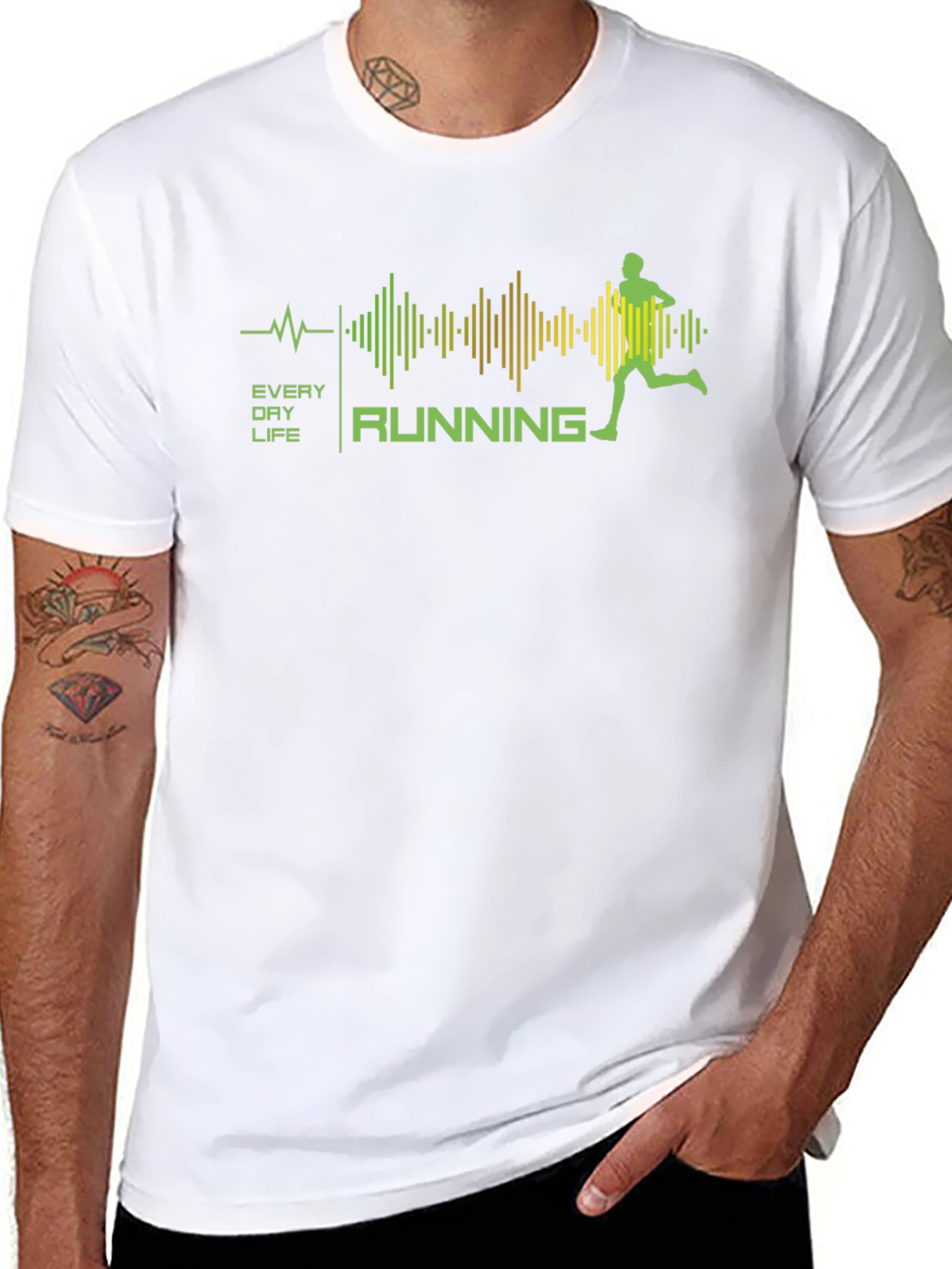 Everyday Running T-Shirt - Black Graphic Tee