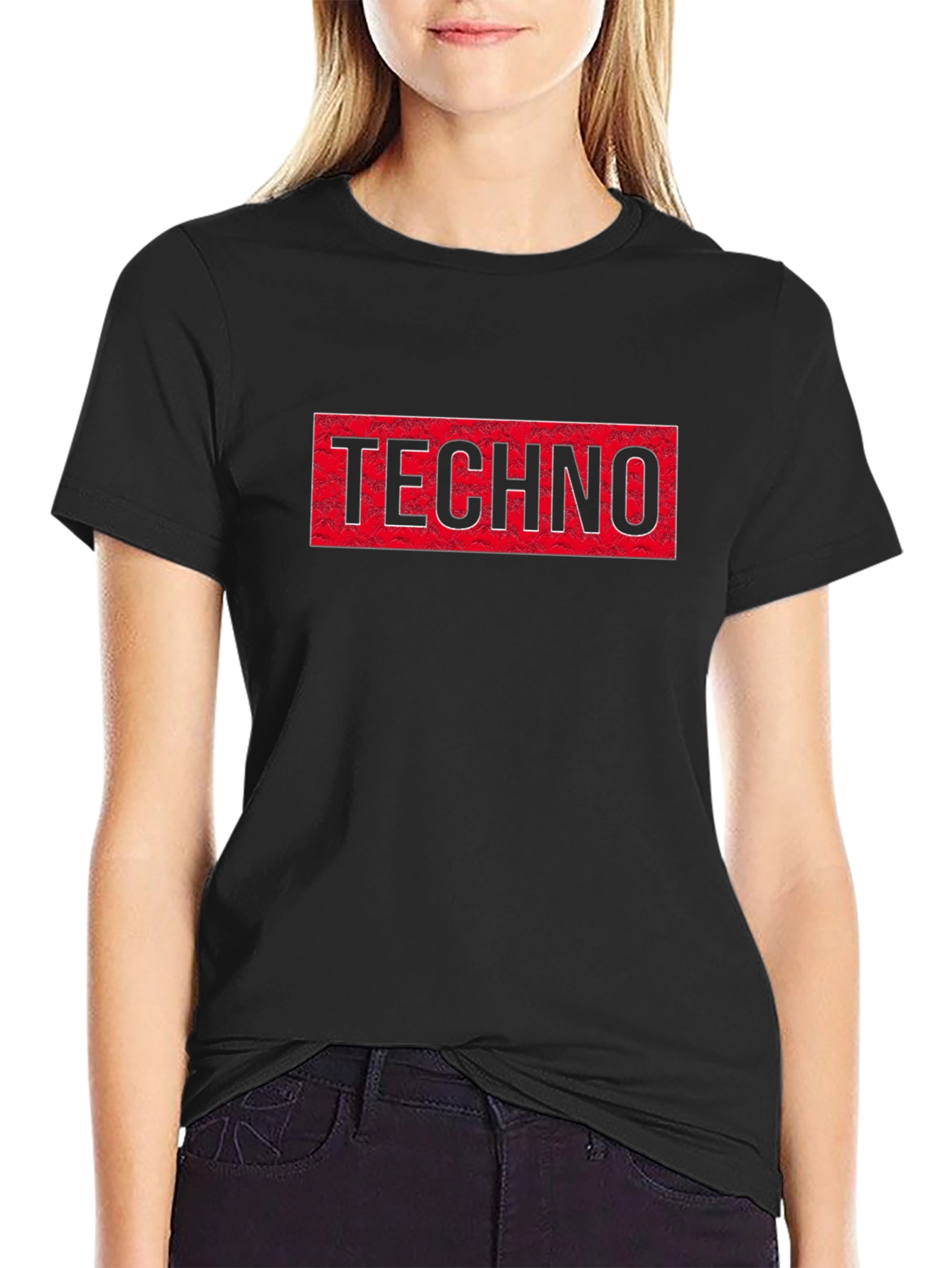Techno T-Shirt: Red Diamond Plate Graphic