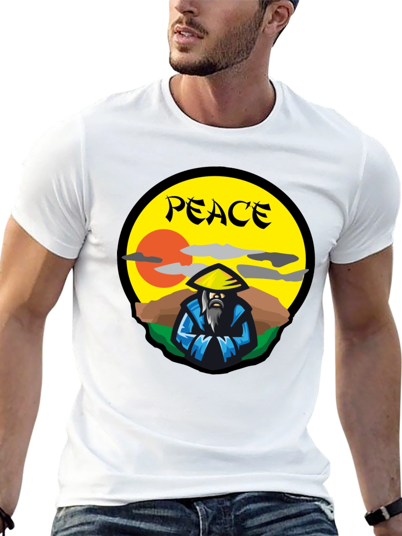 Peaceful Warrior Graphic T-Shirt - Unique Design
